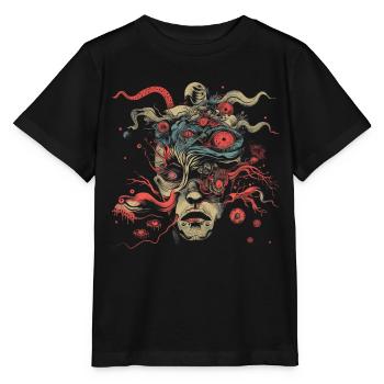 Weirdcore Ästhetik Weird Face Augäpfel Dreamcore - Stanley/Stella Kinder T-Shirt MINI CREATOR  - Schwarz - Vorne - Mikhail (115cm)