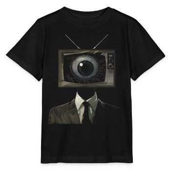Weirdcore Ästhetik TV Mann Augapfel Grunge Strange - Stanley/Stella Kinder T-Shirt MINI CREATOR  - Schwarz - Vorne - Mikhail (115cm)