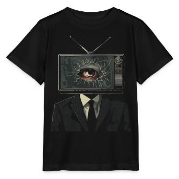 Weirdcore Ästhetik TV Mann Augapfel Grunge Strange - Stanley/Stella Kinder T-Shirt MINI CREATOR  - Schwarz - Vorne - Mikhail (115cm)