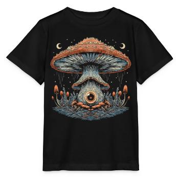 Cottagecore Weirdcore Ästhetisch Pilz Augapfel Mon - Stanley/Stella Kinder T-Shirt MINI CREATOR  - Schwarz - Vorne - Mikhail (115cm)