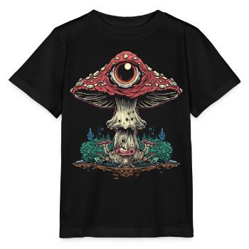 Cottagecore Weirdcore Ästhetischer Pilz Augapfel C - Stanley/Stella Kinder T-Shirt MINI CREATOR  - Schwarz - Vorne - Mikhail (115cm)