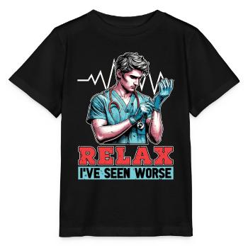 Nurse Practitioner Relax I've Seen Worse Medical - Stanley/Stella MINI CREATOR Kids’ T-Shirt - black - Front - Mikhail (115cm)