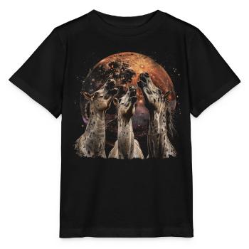 Appaloosa Pferd Howling Moon - Stanley/Stella Kinder T-Shirt MINI CREATOR  - Schwarz - Vorne - Mikhail (115cm)