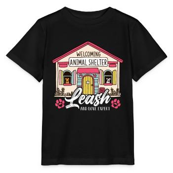 Refuge pour animaux Laisse Et Amour Expert Chien Propriétaire - T-shirt bio MINI CREATOR Stanley/Stella Enfant - noir - Devant - Mikhail (115cm)