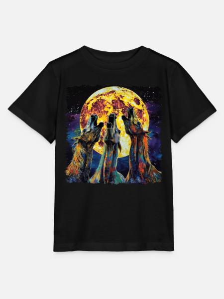 Appaloosa Pferd Howling Moon - Stanley/Stella Kinder T-Shirt MINI CREATOR  - Schwarz