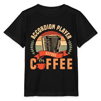 Accordéoniste avant l’amateur de café de musique folklorique - T-shirt bio MINI CREATOR Stanley/Stella Enfant - noir - Devant - Mikhail (115cm)