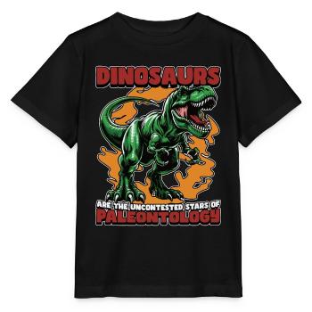 Paléontologie Les dinosaures sont les collectionneurs de fossiles - T-shirt bio MINI CREATOR Stanley/Stella Enfant - noir - Devant - Mikhail (115cm)