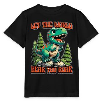 Paléontologie Faites entendre au monde votre préhistoire - T-shirt bio MINI CREATOR Stanley/Stella Enfant - noir - Devant - Mikhail (115cm)