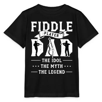 Fiddle Player Dad The Idol The Myth Violinist - Stanley/Stella MINI CREATOR Kids’ T-Shirt - black - Front - Mikhail (115cm)