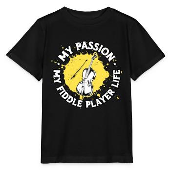 Fiddle Player My Passion My Fiddle Violin Player - Stanley/Stella MINI CREATOR Kids’ T-Shirt - black - Front - Mikhail (115cm)