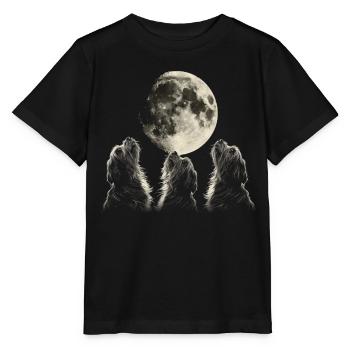 Chien Bichon Havanais Lune Hurlante - T-shirt bio MINI CREATOR Stanley/Stella Enfant - noir - Devant - Mikhail (115cm)
