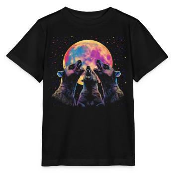 Miel Blaireau Ratel Lune Hurlante - T-shirt bio MINI CREATOR Stanley/Stella Enfant - noir - Devant - Mikhail (115cm)