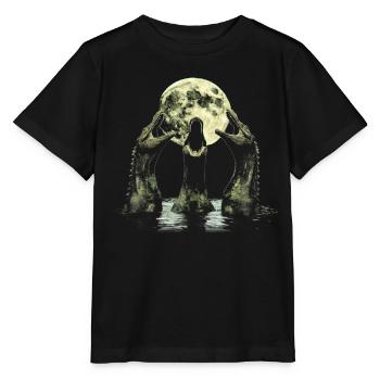 Monster von Loch Ness Nessie Plesiosaurier Heulend - Stanley/Stella Kinder T-Shirt MINI CREATOR  - Schwarz - Vorne - Mikhail (115cm)