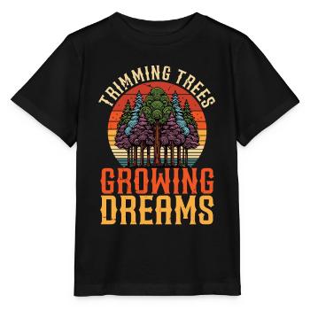 Arborist Trimming Trees Growing Dreams Woodcutter - Stanley/Stella MINI CREATOR Kids’ T-Shirt - black - Front - Mikhail (115cm)