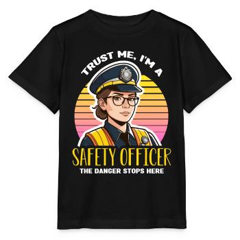 Safety Officer Trust Me I'm A Safety Manager - Stanley/Stella MINI CREATOR Kids’ T-Shirt - black - Front - Mikhail (115cm)