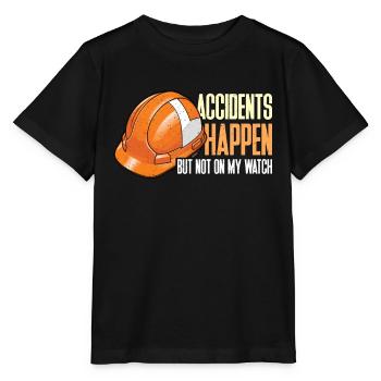 Safety Officer Accidents Happen Safety Manager - Stanley/Stella MINI CREATOR Kids’ T-Shirt - black - Front - Mikhail (115cm)