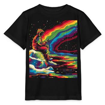Fishing Fisherman Fisherman Popart - Stanley/Stella MINI CREATOR Kids’ T-Shirt - black - Front - Mikhail (115cm)