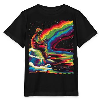 Fishing Fisherman Fisherman Popart - Stanley/Stella MINI CREATOR Kids’ T-Shirt - black - Front - Mikhail (115cm)