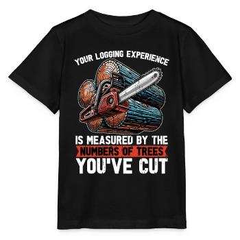 Your Logging Experience Is Woodworking Logger - Stanley/Stella MINI CREATOR Kids’ T-Shirt - black - Front - Mikhail (115cm)