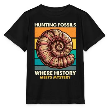 Fossil Hunter Hunting Fossils Where Paleontology - Stanley/Stella Kinder T-Shirt MINI CREATOR  - Schwarz - Vorne - Mikhail (115cm)