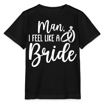 Bridal shower man man, I feel like a brow - Stanley/Stella MINI CREATOR Kids’ T-Shirt - black - Front - Mikhail (115cm)