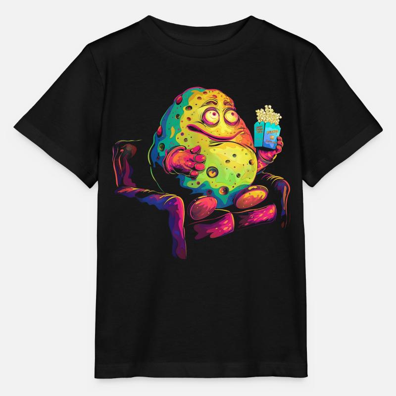 Kartoffel Couch Popcorn Popart - Stanley/Stella Kinder T-Shirt MINI CREATOR - Schwarz