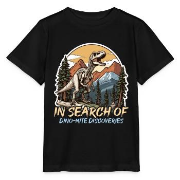 Paléontologie à la recherche d’un chasseur de fossiles de dino-mites - T-shirt bio MINI CREATOR Stanley/Stella Enfant - noir - Devant - Mikhail (115cm)