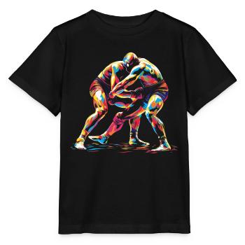 Wrestling Wrestling Popart - Stanley/Stella MINI CREATOR Kids’ T-Shirt - black - Front - Mikhail (115cm)