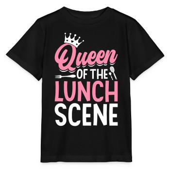 Cafeteria Worker Queen Queen of Lunch - Stanley/Stella MINI CREATOR Kids’ T-Shirt - black - Front - Mikhail (115cm)