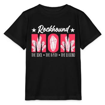 Rockhound Mom L’idole Le mythe Le paléontologue - T-shirt bio MINI CREATOR Stanley/Stella Enfant - noir - Devant - Mikhail (115cm)