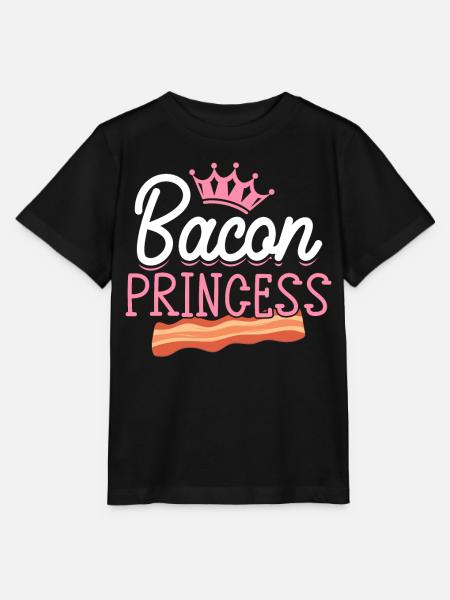 Bacon Princess Bacon Girl - Stanley/Stella MINI CREATOR Kids’ T-Shirt - black