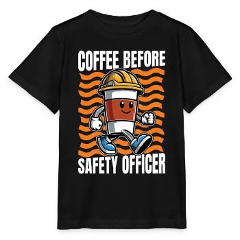 Safety Officer Coffee Safety Manager Coffee Lover - Stanley/Stella MINI CREATOR Kids’ T-Shirt - black - Front - Mikhail (115cm)