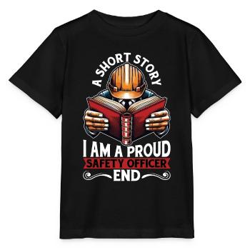 Safety Officer A Short Story I Am A Safety Manager - Stanley/Stella Kinder T-Shirt MINI CREATOR  - Schwarz - Vorne - Mikhail (115cm)