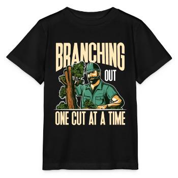 Arborist Branching Out One Cut At A Forest Worker - Stanley/Stella MINI CREATOR Kids’ T-Shirt - black - Front - Mikhail (115cm)