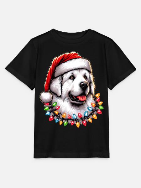 Great Pyrenees Hund Weihnachtsmütze Xmas - Stanley/Stella Kinder T-Shirt MINI CREATOR - Schwarz