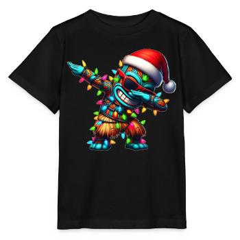 Dabbing Tiki Luau Masque Tiki Hawaïen - T-shirt bio MINI CREATOR Stanley/Stella Enfant - noir - Devant - Mikhail (115cm)
