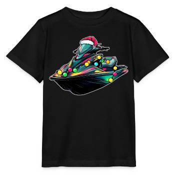 Jet Ski Jet Skiing Weihnachtsmütze Xmas - Stanley/Stella Kinder T-Shirt MINI CREATOR  - Schwarz - Vorne - Mikhail (115cm)