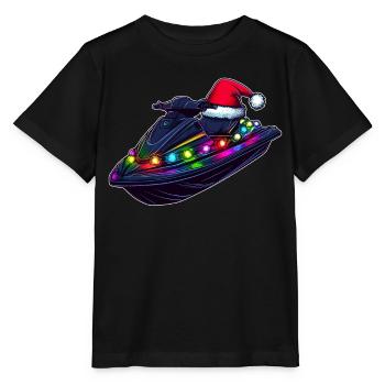 Jet Ski Jet Skiing Weihnachtsmütze Xmas - Stanley/Stella Kinder T-Shirt MINI CREATOR  - Schwarz - Vorne - Mikhail (115cm)