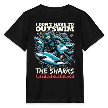 Plongée sous-marine Je n’ai pas besoin de nager plus loin que la natation - T-shirt bio MINI CREATOR Stanley/Stella Enfant - noir - Devant - Mikhail (115cm)