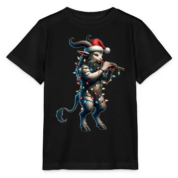 Faun Satyrs Goat Men Ancient Greek Christmas - Stanley/Stella MINI CREATOR Kids’ T-Shirt - black - Front - Mikhail (115cm)