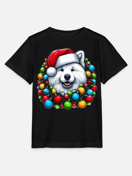 Samojedenhund Weihnachtsmütze Xmas - Stanley/Stella T-shirt MINI CREATOR til børn - sort