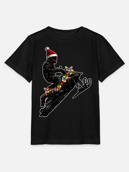 Snowcross snøscooter julenissehatt - Stanley/Stella MINI CREATOR T-skjorte for barn - svart