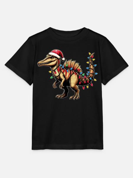 Spinosaurus Dinosaurier Weihnachtsmütze Xmas - Stanley/Stella Kinder T-Shirt MINI CREATOR  - Schwarz