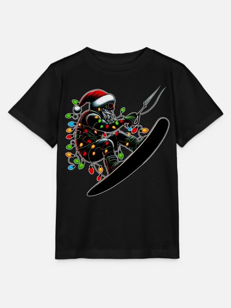 Wakeboard Père Noël Wakeboarder Noël - T-shirt bio MINI CREATOR Stanley/Stella Enfant - noir