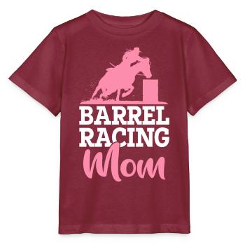Barrel racer rodéo cheval course de barils maman - T-shirt bio MINI CREATOR Stanley/Stella Enfant - bordeaux - Devant - Kain (125cm)
