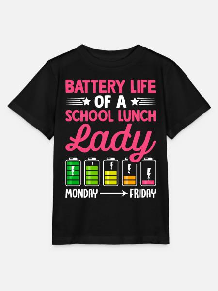 Cafeteria-Arbeiter Batterie Leben einer Schule Mit - Stanley/Stella Kinder T-Shirt MINI CREATOR - Schwarz