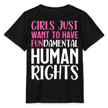 Féministes libérales Filles Humain fondamental - T-shirt bio MINI CREATOR Stanley/Stella Enfant - noir - Devant - Mikhail (115cm)
