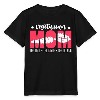 Maman végétarienne L’idole Le mythe Le véganisme - T-shirt bio MINI CREATOR Stanley/Stella Enfant - noir - Devant - Mikhail (115cm)