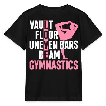 Sprung Boden Stufenbarren Gymnastik Gymnastik - Stanley/Stella Kinder T-Shirt MINI CREATOR  - Schwarz - Vorne - Mikhail (115cm)