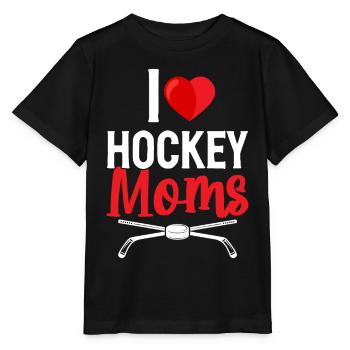 I Love Hockey Moms Hockey Players Moms - Stanley/Stella MINI CREATOR Kids’ T-Shirt - black - Front - Mikhail (115cm)